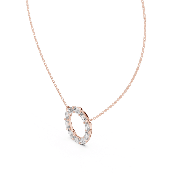 Eternity Circle 3.0 ctw Diamond Necklace - P1118 in Necklace by 18 KARATS INC.