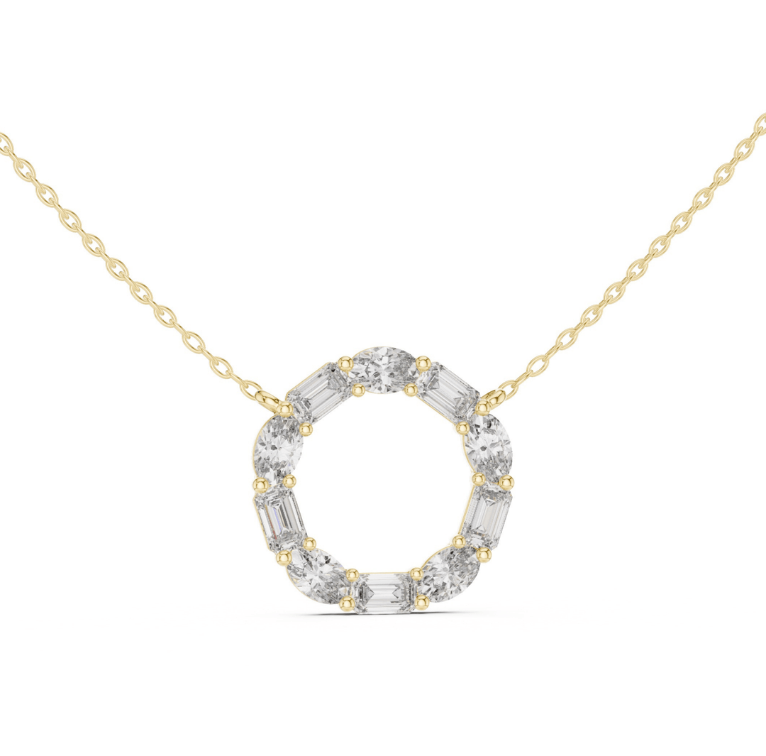 Eternity Circle 3.0 ctw Diamond Necklace - P1118 in Necklace by 18 KARATS INC.