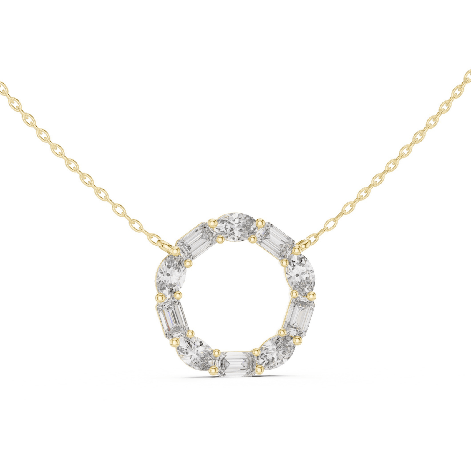 Eternity Circle 3.0 ctw Diamond Necklace - P1118 in Necklace by 18 KARATS INC.