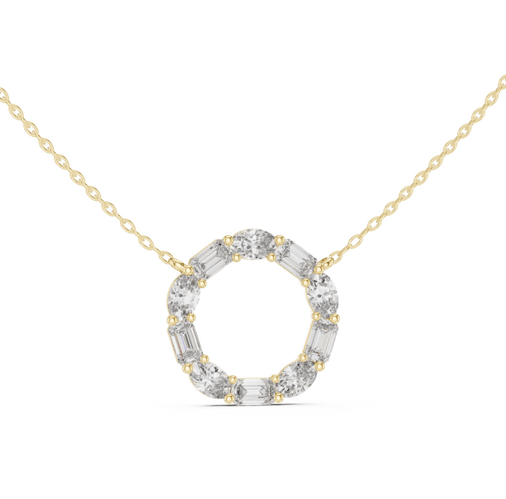 Eternity Circle 3.0 ctw Diamond Necklace - P1118 in Necklace by 18 KARATS INC.