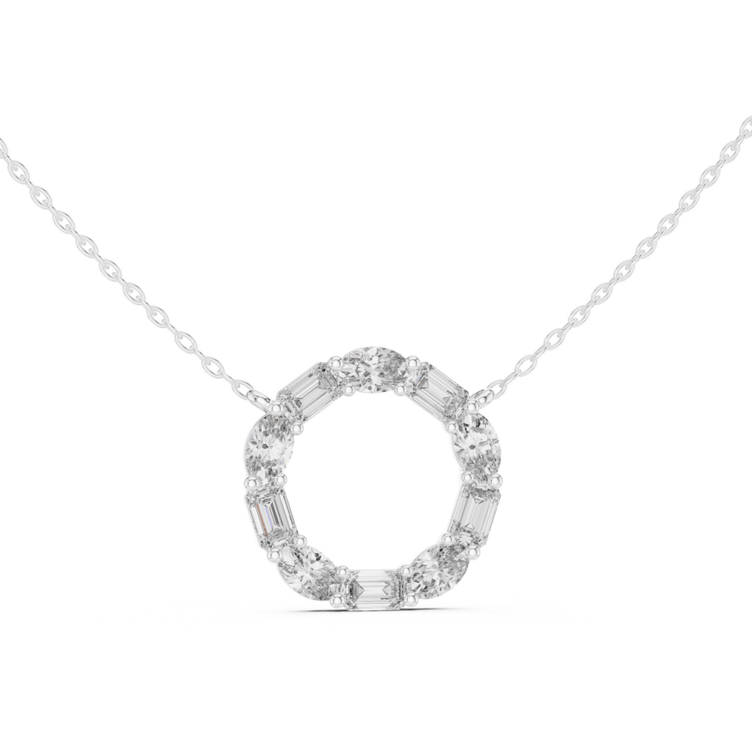 Eternity Circle 3.0 ctw Diamond Necklace - P1118 in Necklace by 18 KARATS INC.