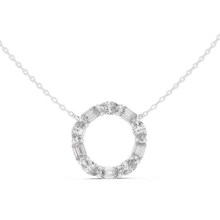 Eternity Circle 3.0 ctw Diamond Necklace - P1118 in Necklace by 18 KARATS INC.