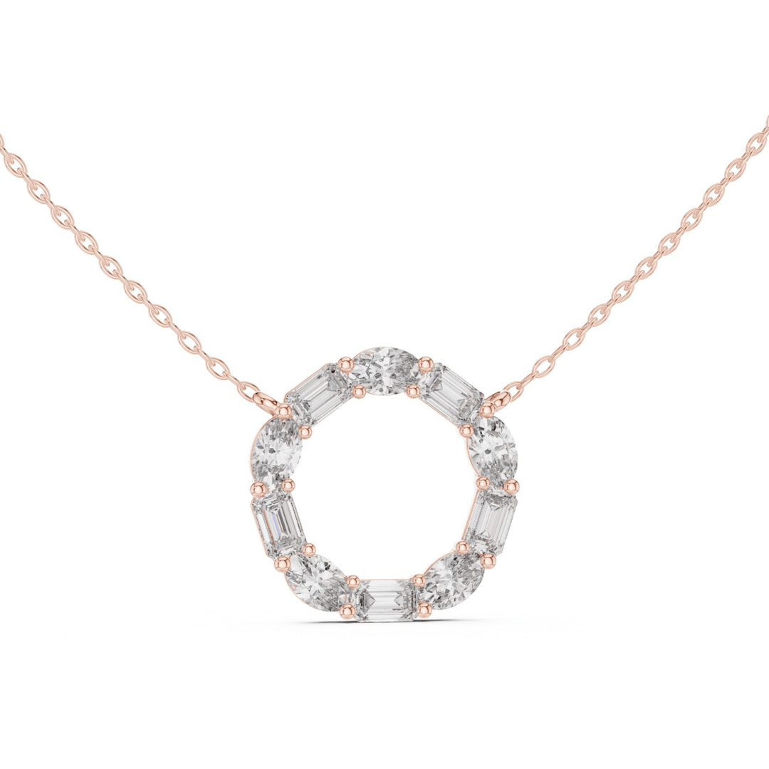 Eternity Circle 3.0 ctw Diamond Necklace - P1118 in Necklace by 18 KARATS INC.