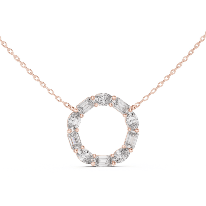 Eternity Circle 3.0 ctw Diamond Necklace - P1118 in Necklace by 18 KARATS INC.