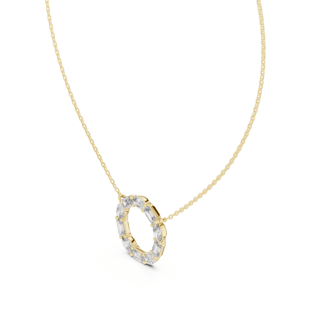 Eternity Circle 3.0 ctw Diamond Necklace - P1118 in Necklace by 18 KARATS INC.