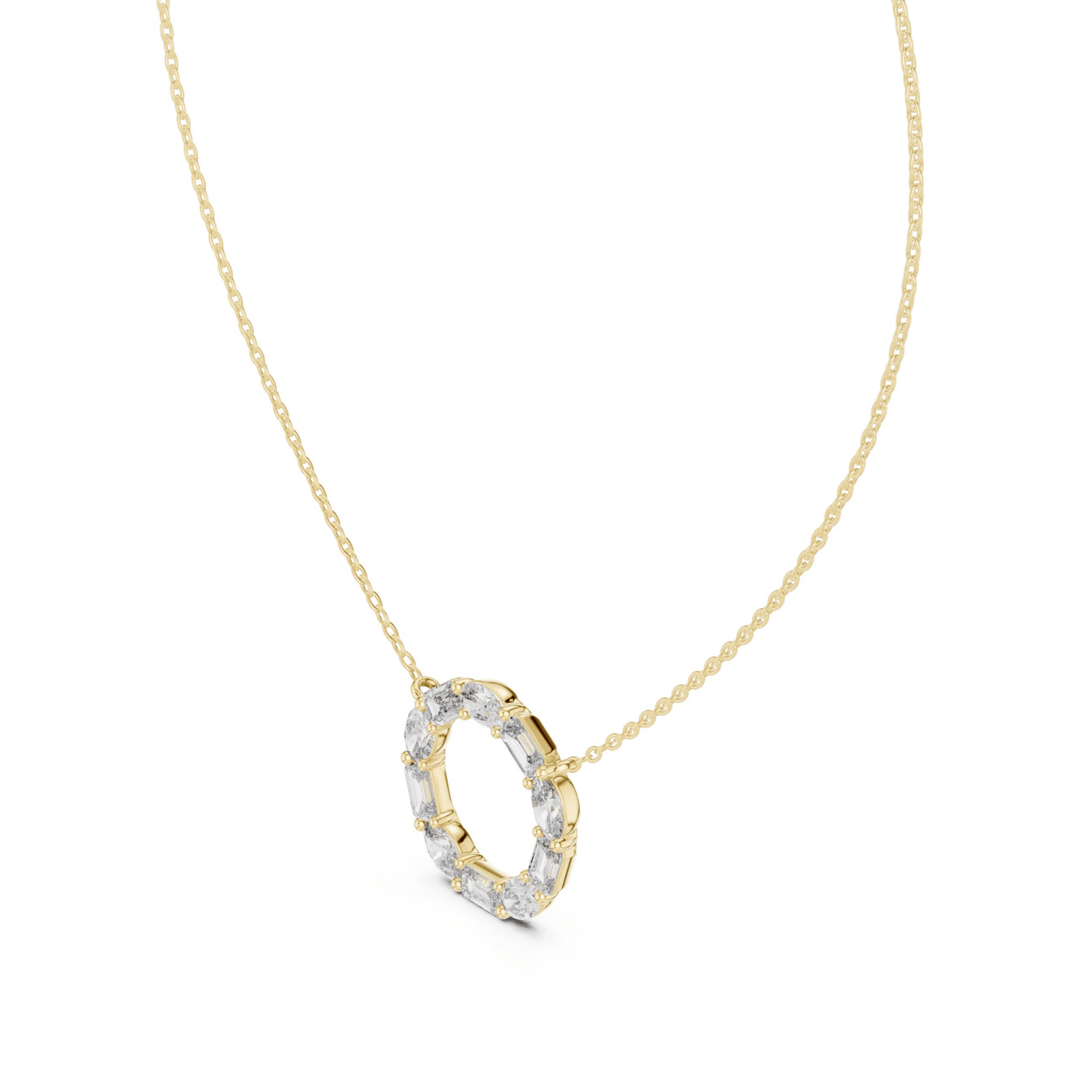 Eternity Circle 3.0 ctw Diamond Necklace - P1118 in Necklace by 18 KARATS INC.