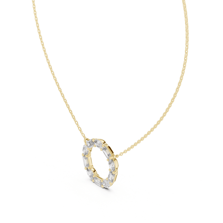 Eternity Circle 3.0 ctw Diamond Necklace - P1118 in Necklace by 18 KARATS INC.