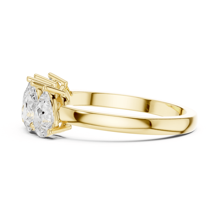 Five Stone Pear 1.25 ctw Diamond Band - B1145 in Wedding Bands by 18 KARATS INC.