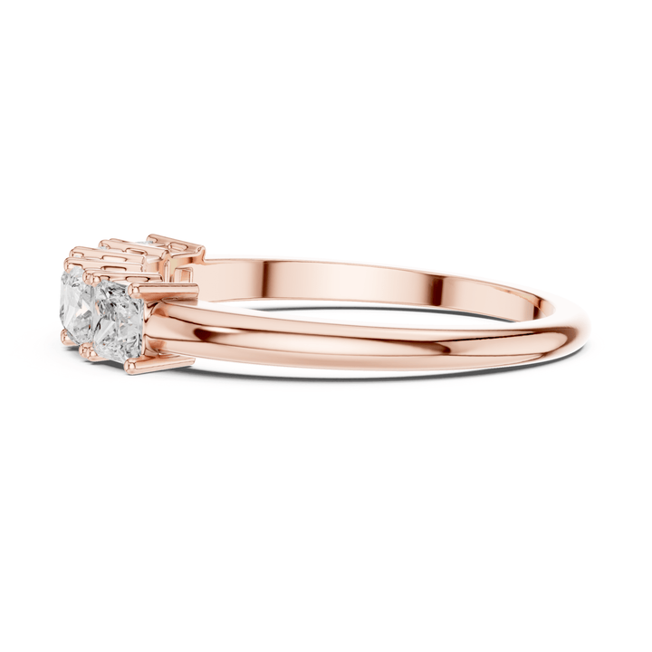 Five Stone Princess Cut 0.65 ctw Diamond Band - B1149 in Wedding Bands by 18 KARATS INC.