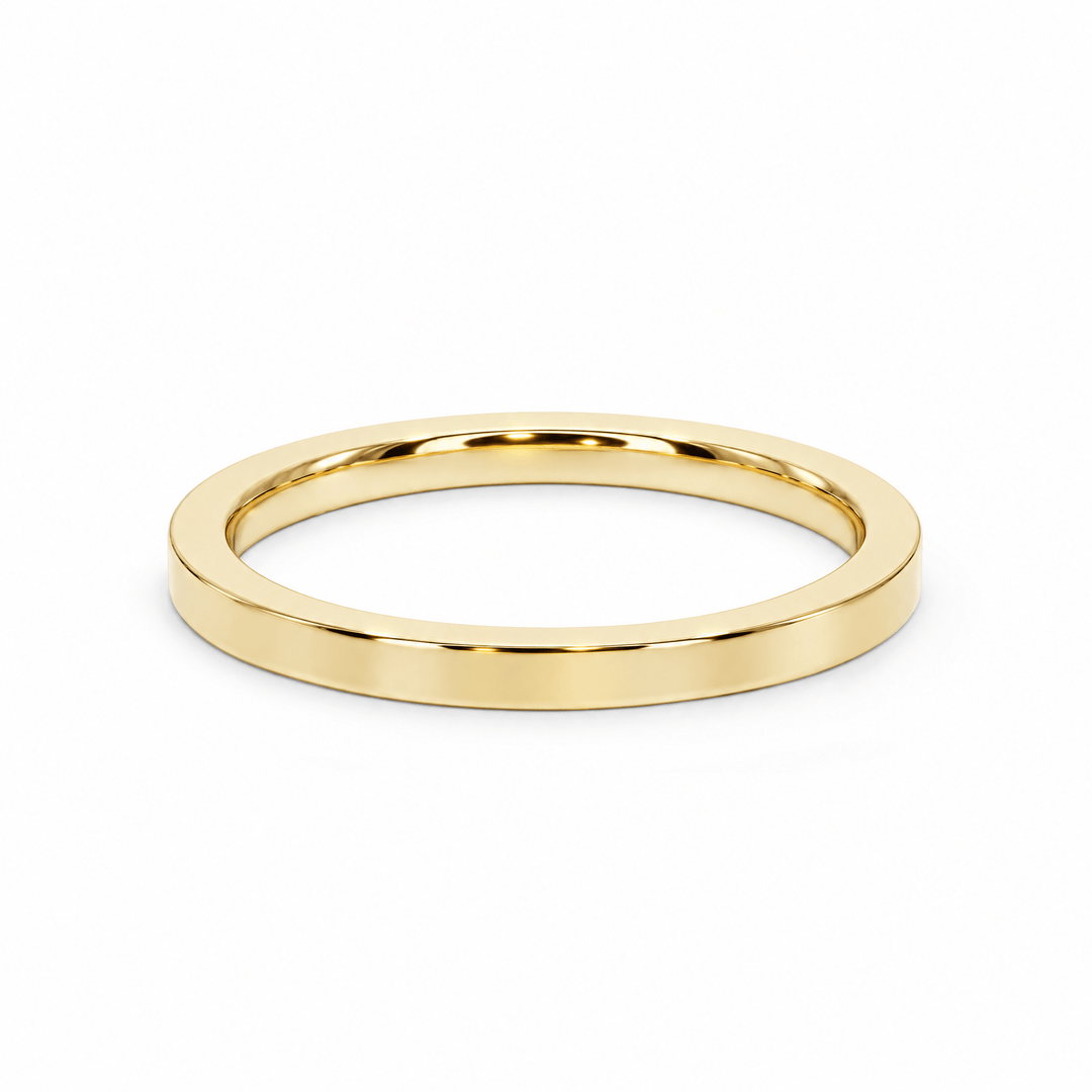 Flat Wedding Band in Wedding Bands by 18 KARATS INC.