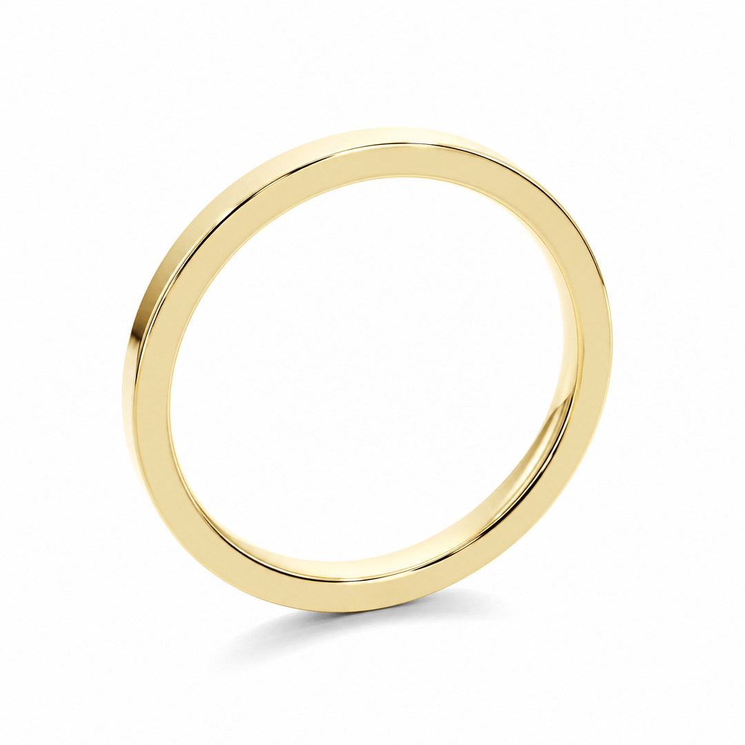 Flat Wedding Band in Wedding Bands by 18 KARATS INC.