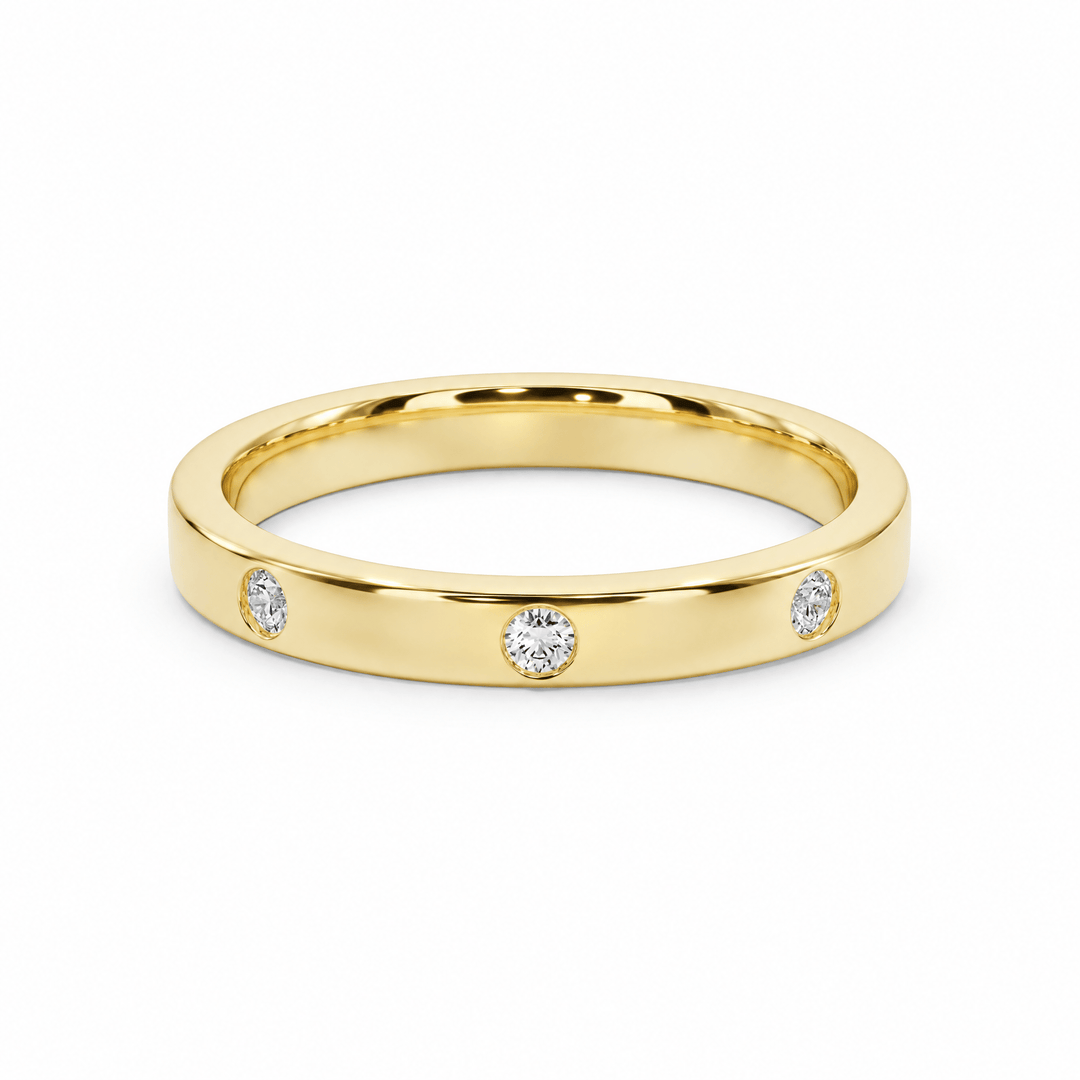 Flush-Set 8-Stone Diamond Wedding Band in Wedding Bands by 18 KARATS INC.