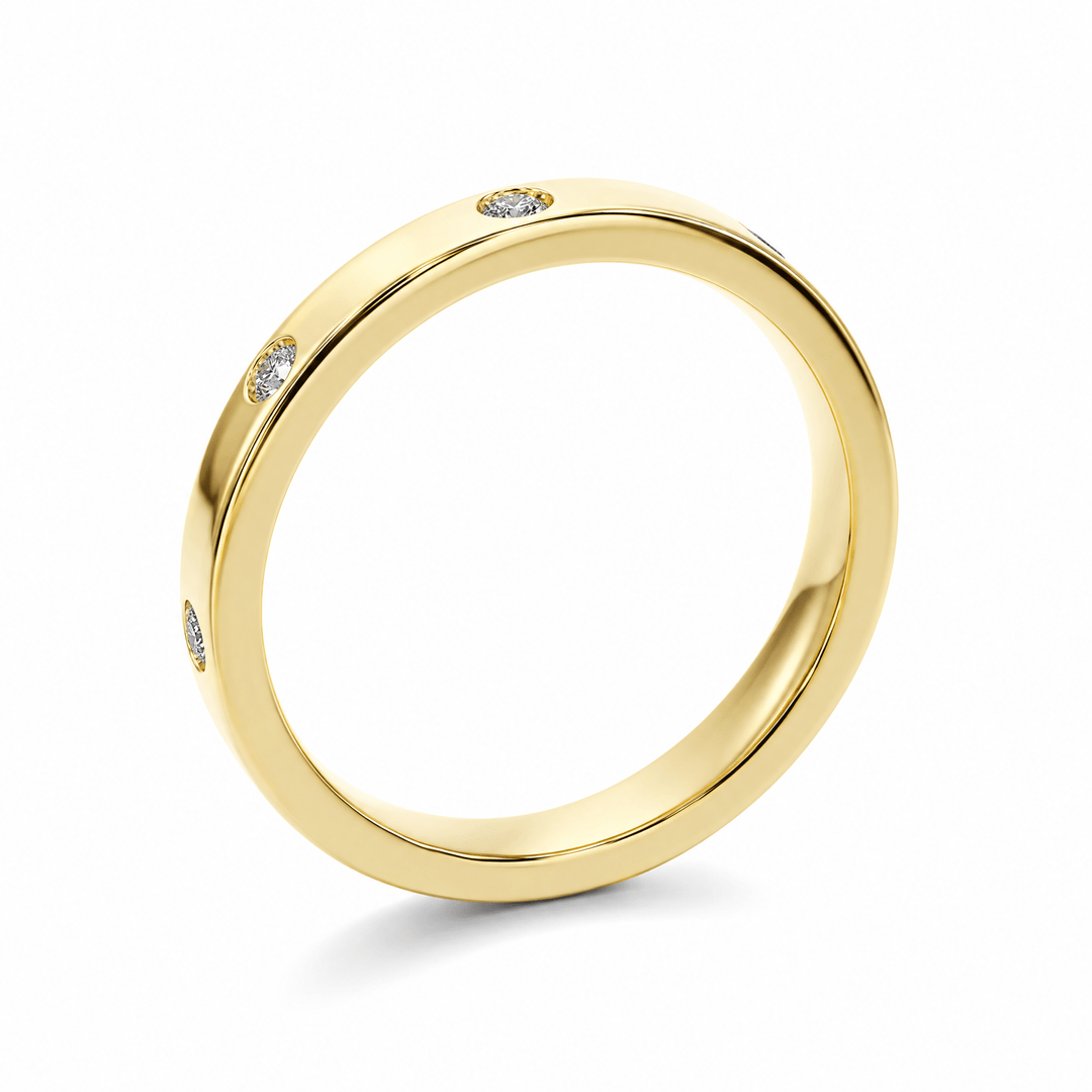 Flush-Set 8-Stone Diamond Wedding Band in Wedding Bands by 18 KARATS INC.
