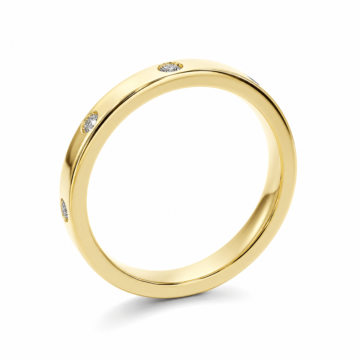 Flush-Set 8-Stone Diamond Wedding Band in Wedding Bands by 18 KARATS INC.