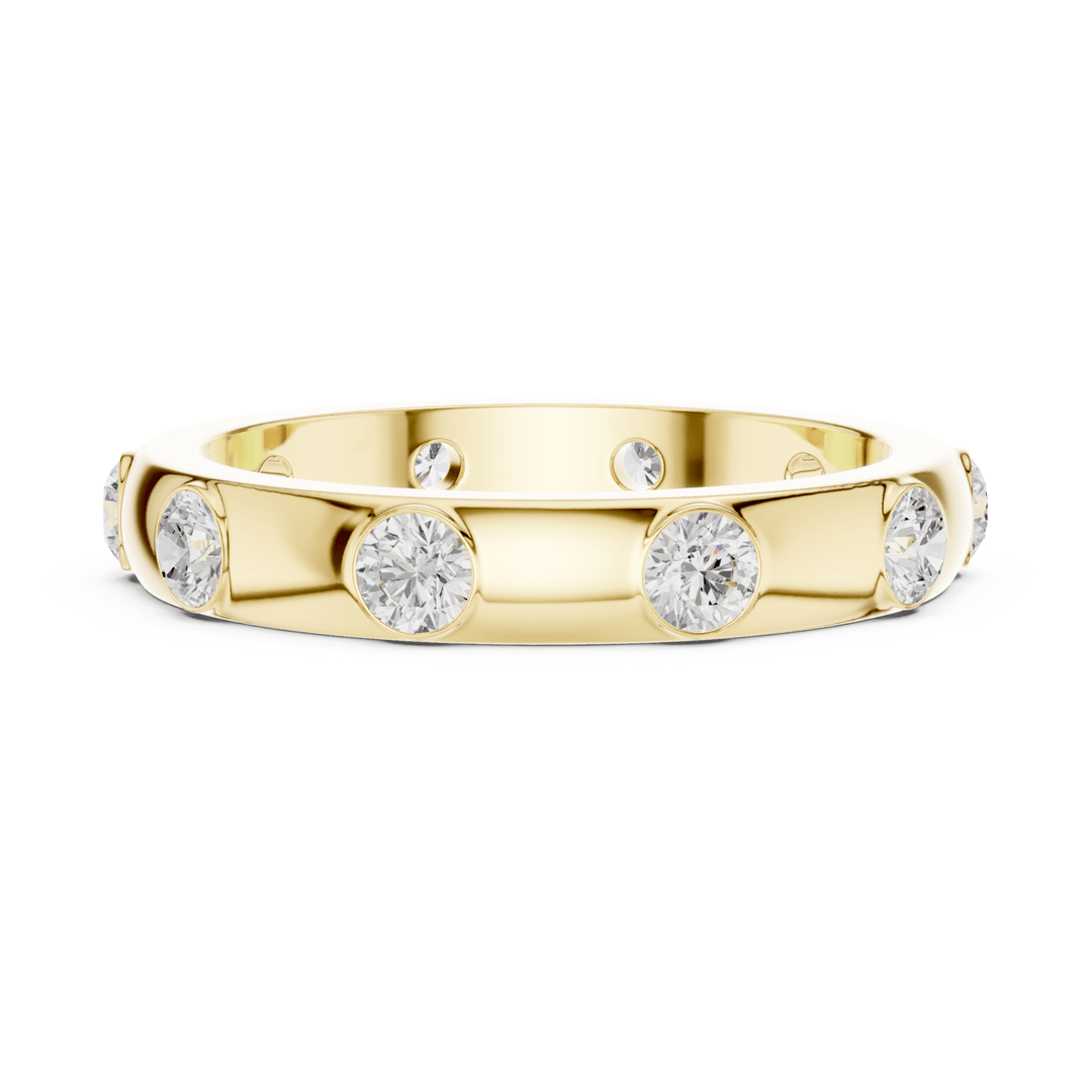 Flush Set Round 0.8 ctw Diamond Band - B1144 in Wedding Bands by 18 KARATS INC.