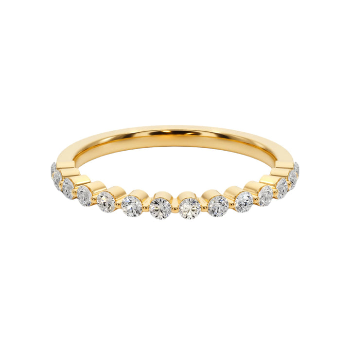 Forever Love Shared Prong Wedding Band — B1005 in Wedding Bands by 18 KARATS