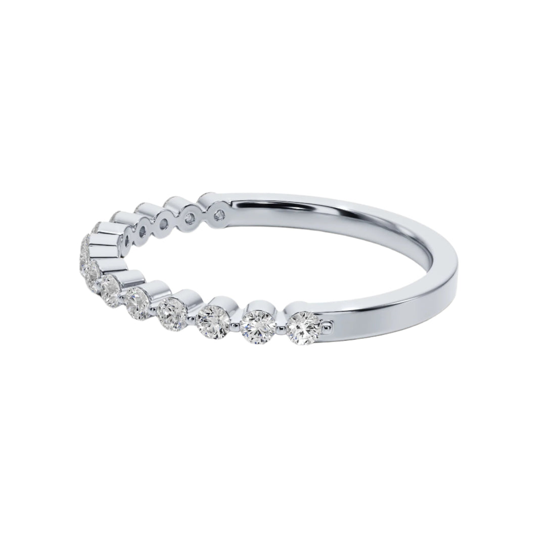 Forever Love Shared Prong Wedding Band — B1005 in Wedding Bands by 18 KARATS