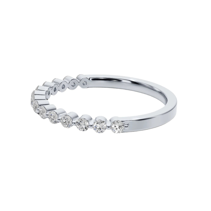 Forever Love Shared Prong Wedding Band — B1005 in Wedding Bands by 18 KARATS