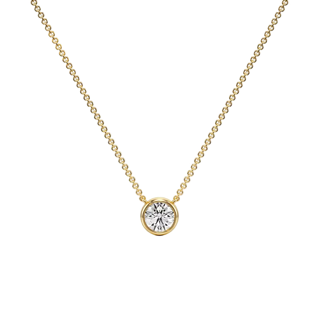 Forever Sparkle Bezel Pendant — P1102 in Necklace by 18 KARATS