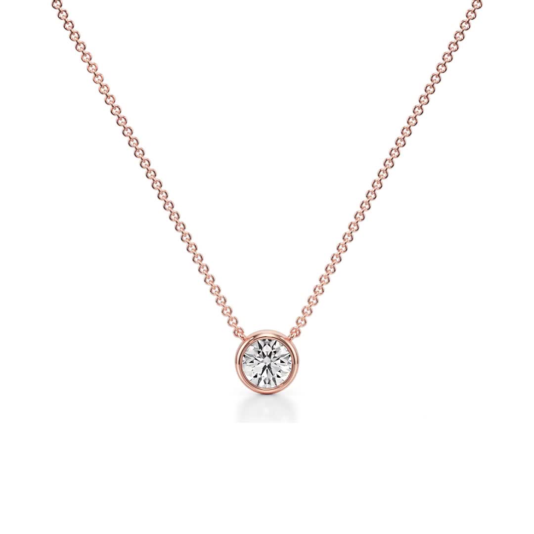 Forever Sparkle Bezel Pendant — P1102 in Necklace by 18 KARATS