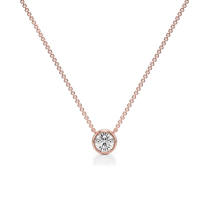 Forever Sparkle Bezel Pendant — P1102 in Necklace by 18 KARATS