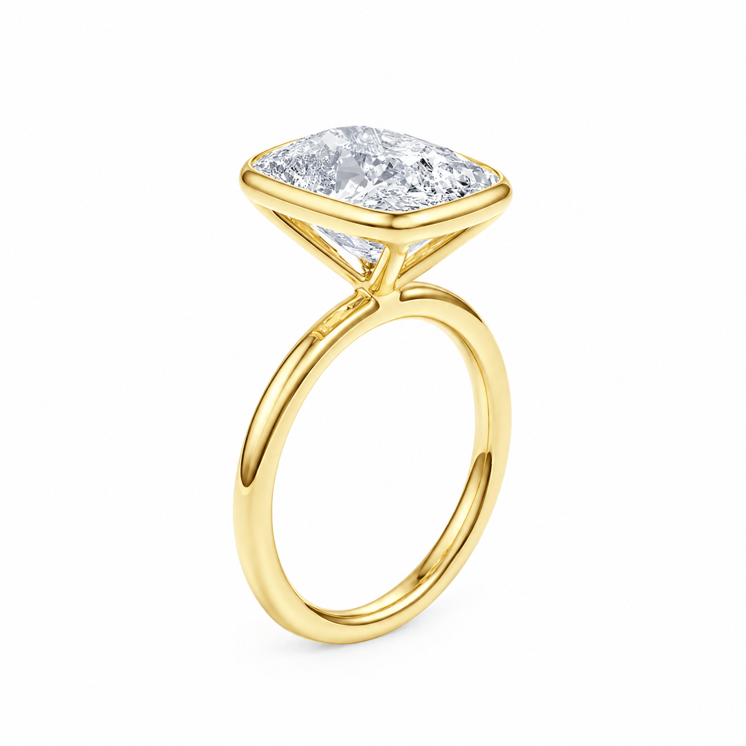 Forma Bezel Elongated Cushion Engagement Ring in Ring by 18 KARATS INC.
