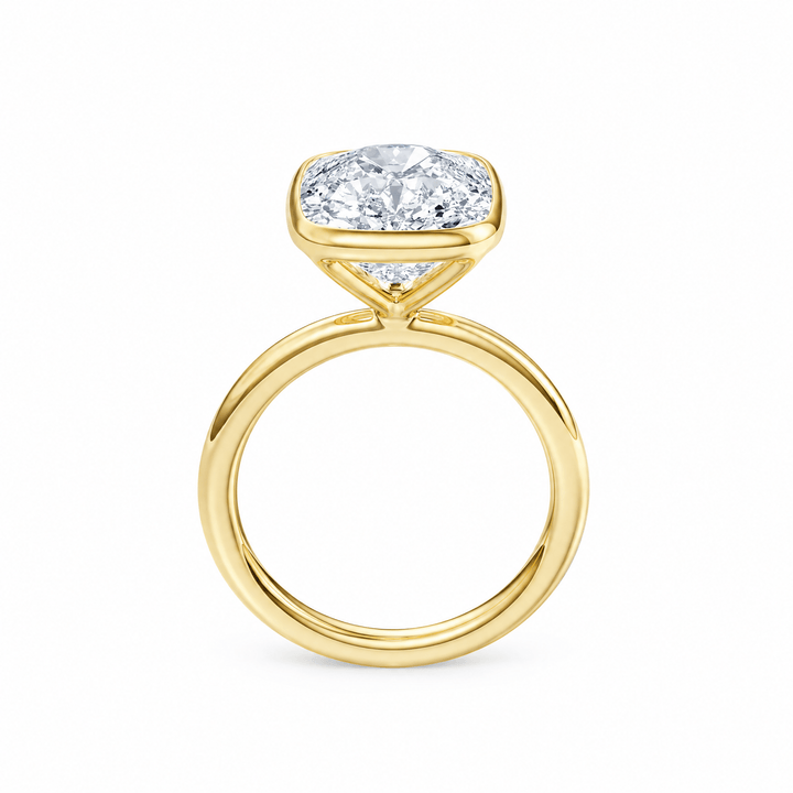 Forma Bezel Elongated Cushion Engagement Ring in Ring by 18 KARATS INC.