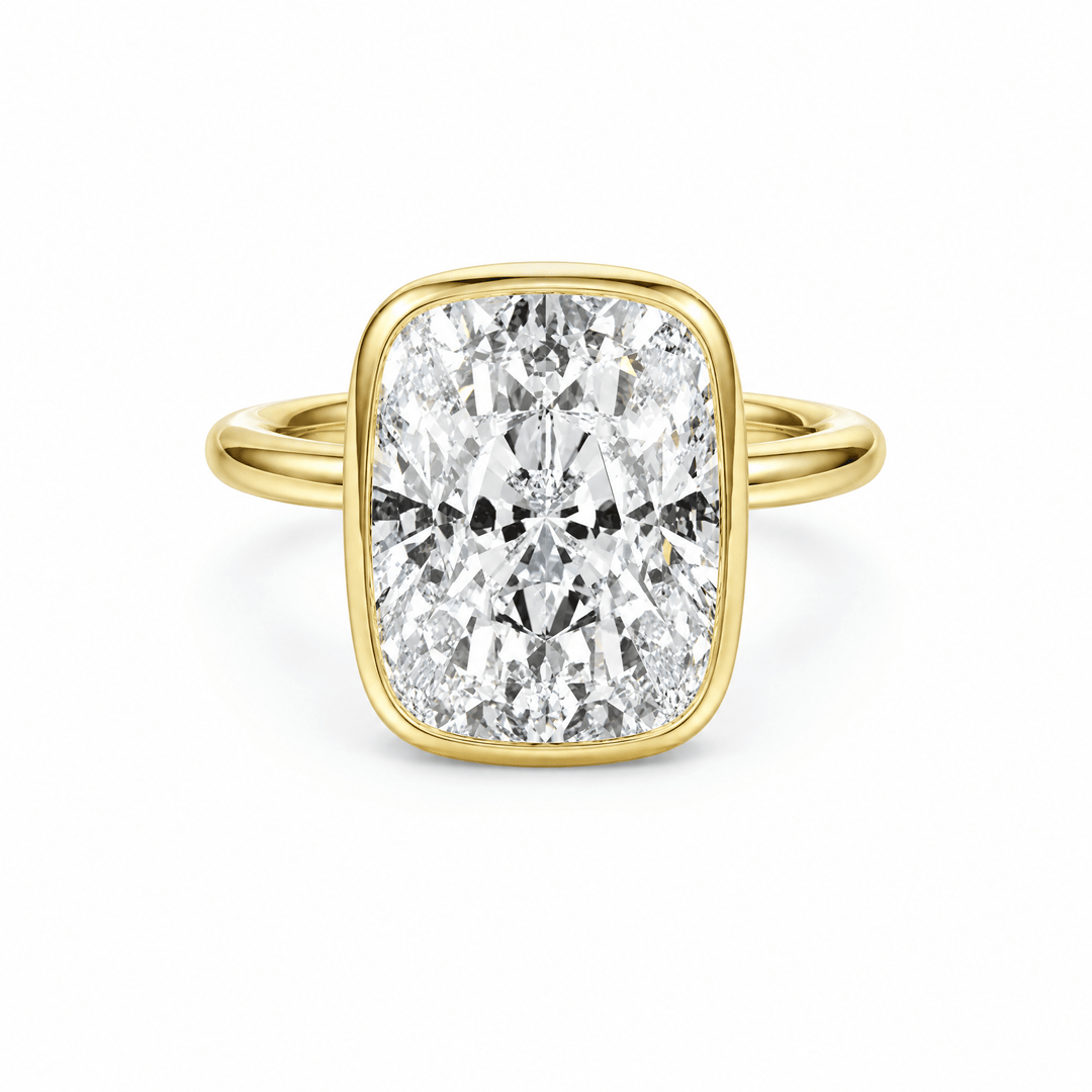 Forma Bezel Elongated Cushion Engagement Ring in Ring by 18 KARATS INC.