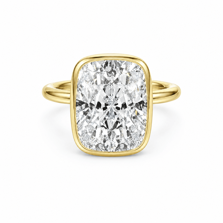 Forma Bezel Elongated Cushion Engagement Ring in Ring by 18 KARATS INC.