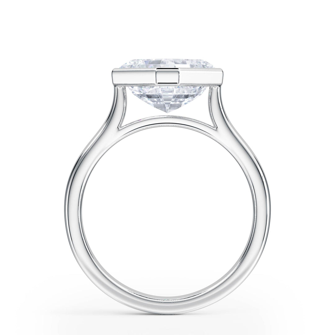 Full Bezel Asscher Diamond Engagement Ring - R1235 in Ring by 18 KARATS INC.
