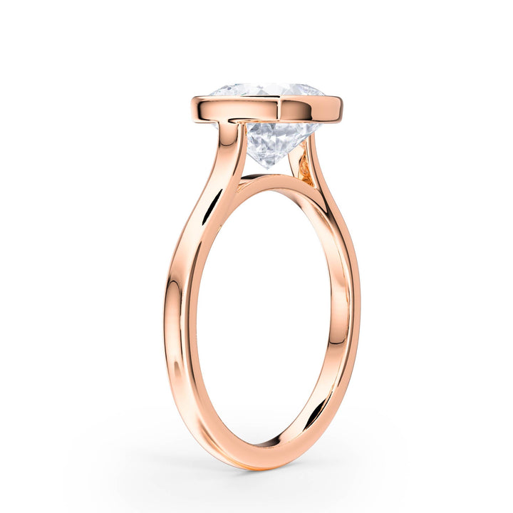 Full Bezel Cushion Diamond Engagement Ring - R1237 in Ring by 18 KARATS INC.
