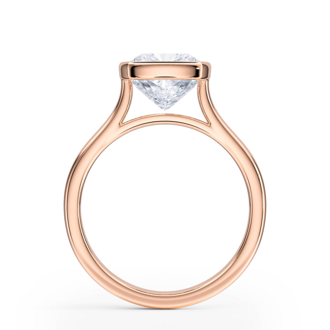 Full Bezel Cushion Diamond Engagement Ring - R1237 in Ring by 18 KARATS INC.