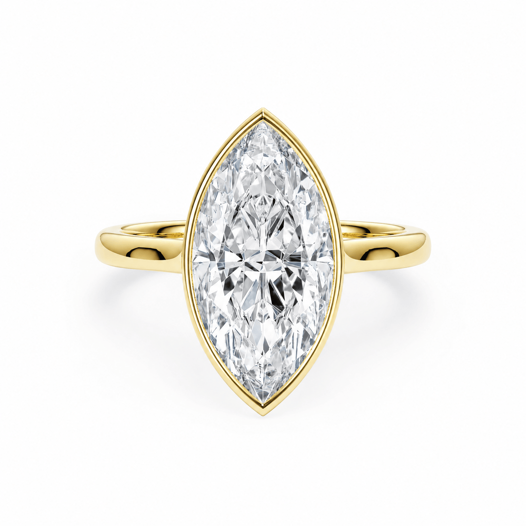 Full Bezel Marquise Diamond Engagement Ring in Ring by 18 KARATS INC.