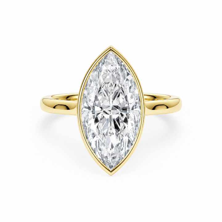 Full Bezel Marquise Diamond Engagement Ring in Ring by 18 KARATS INC.
