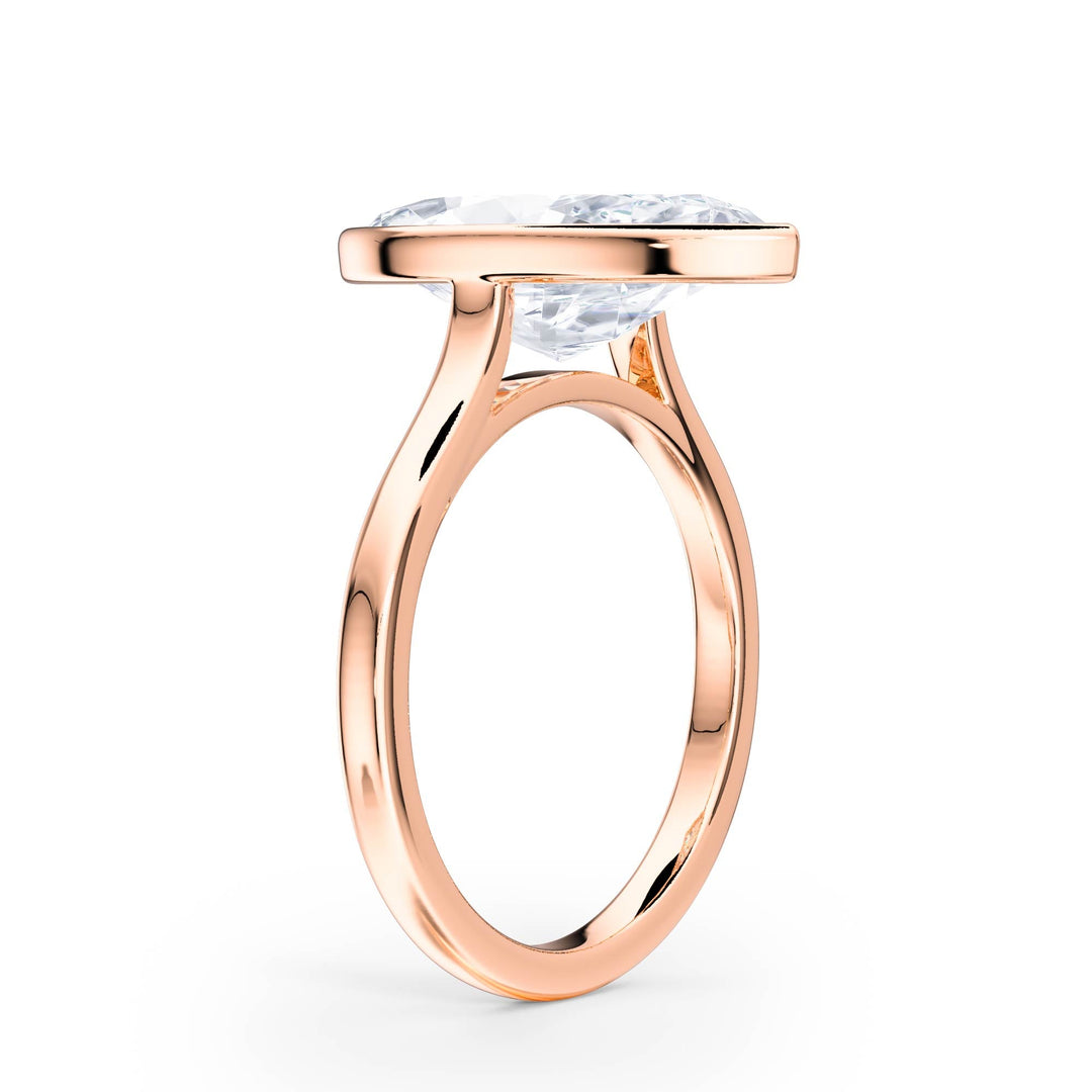Full Bezel Marquise Diamond Engagement Ring - R1239 in Ring by 18 KARATS INC.