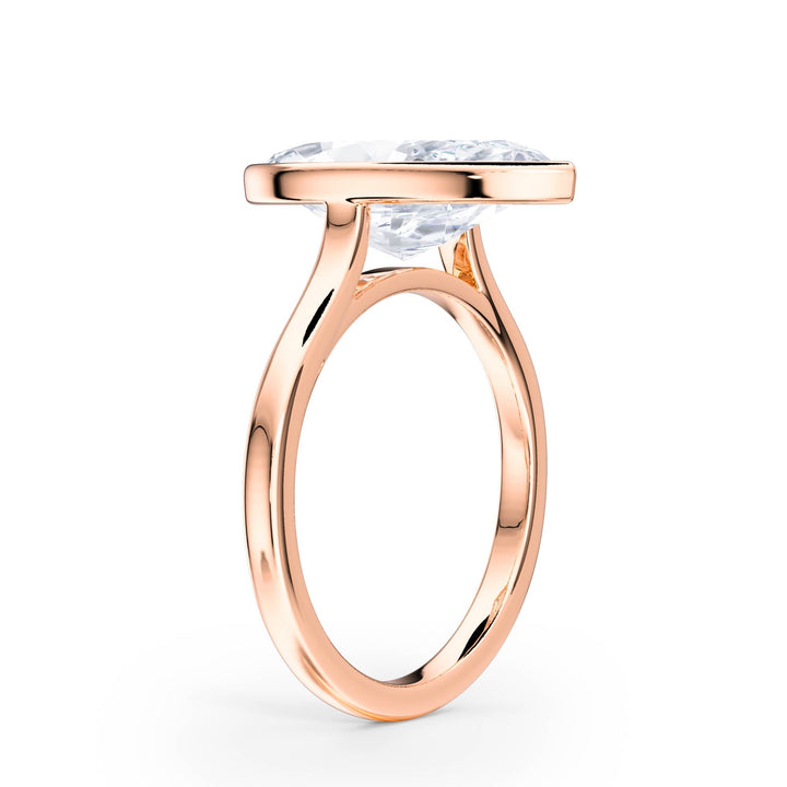 Full Bezel Marquise Diamond Engagement Ring - R1239 in Ring by 18 KARATS INC.