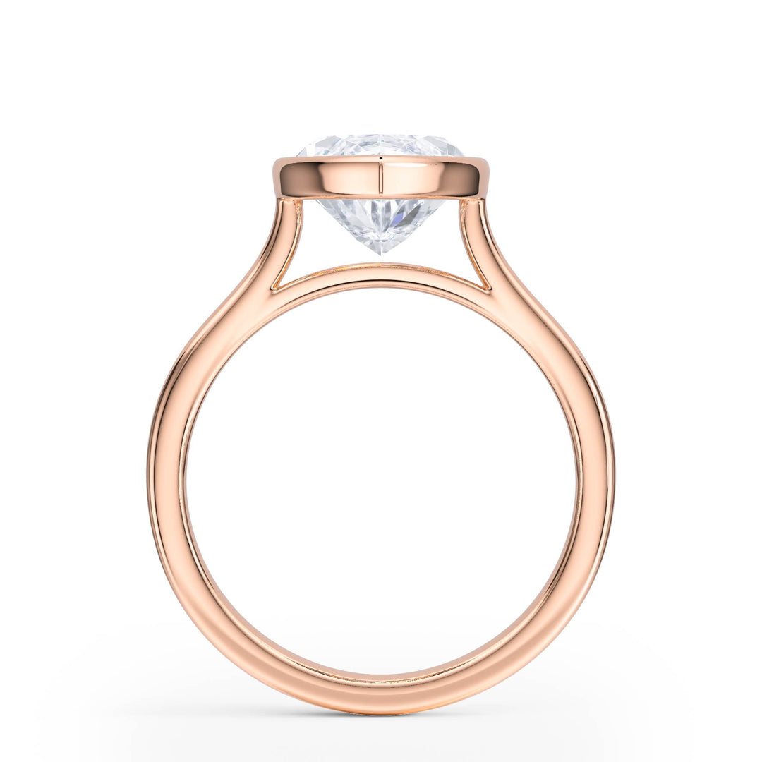 Full Bezel Marquise Diamond Engagement Ring - R1239 in Ring by 18 KARATS INC.