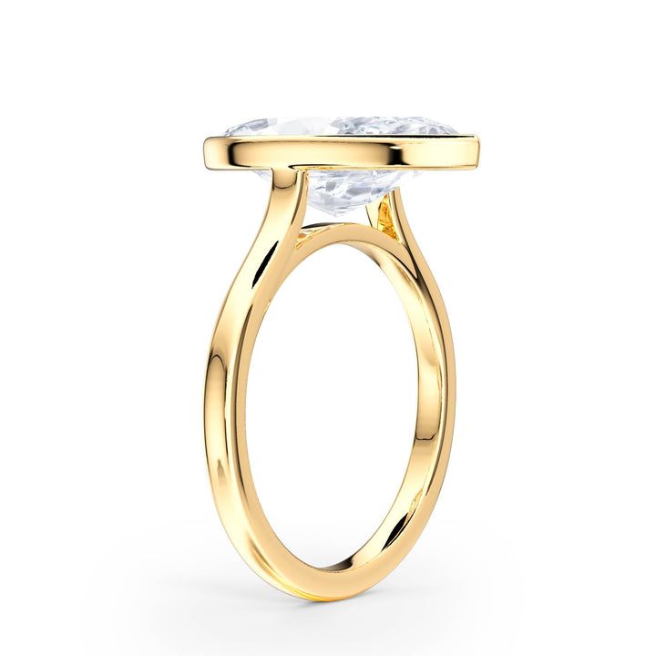 Full Bezel Marquise Diamond Engagement Ring - R1239 in Ring by 18 KARATS INC.
