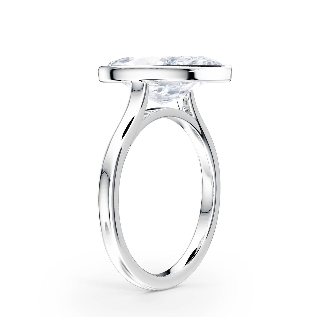 Full Bezel Marquise Diamond Engagement Ring - R1239 in Ring by 18 KARATS INC.
