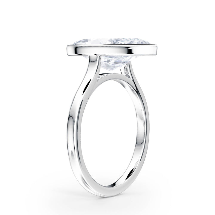 Full Bezel Marquise Diamond Engagement Ring - R1239 in Ring by 18 KARATS INC.