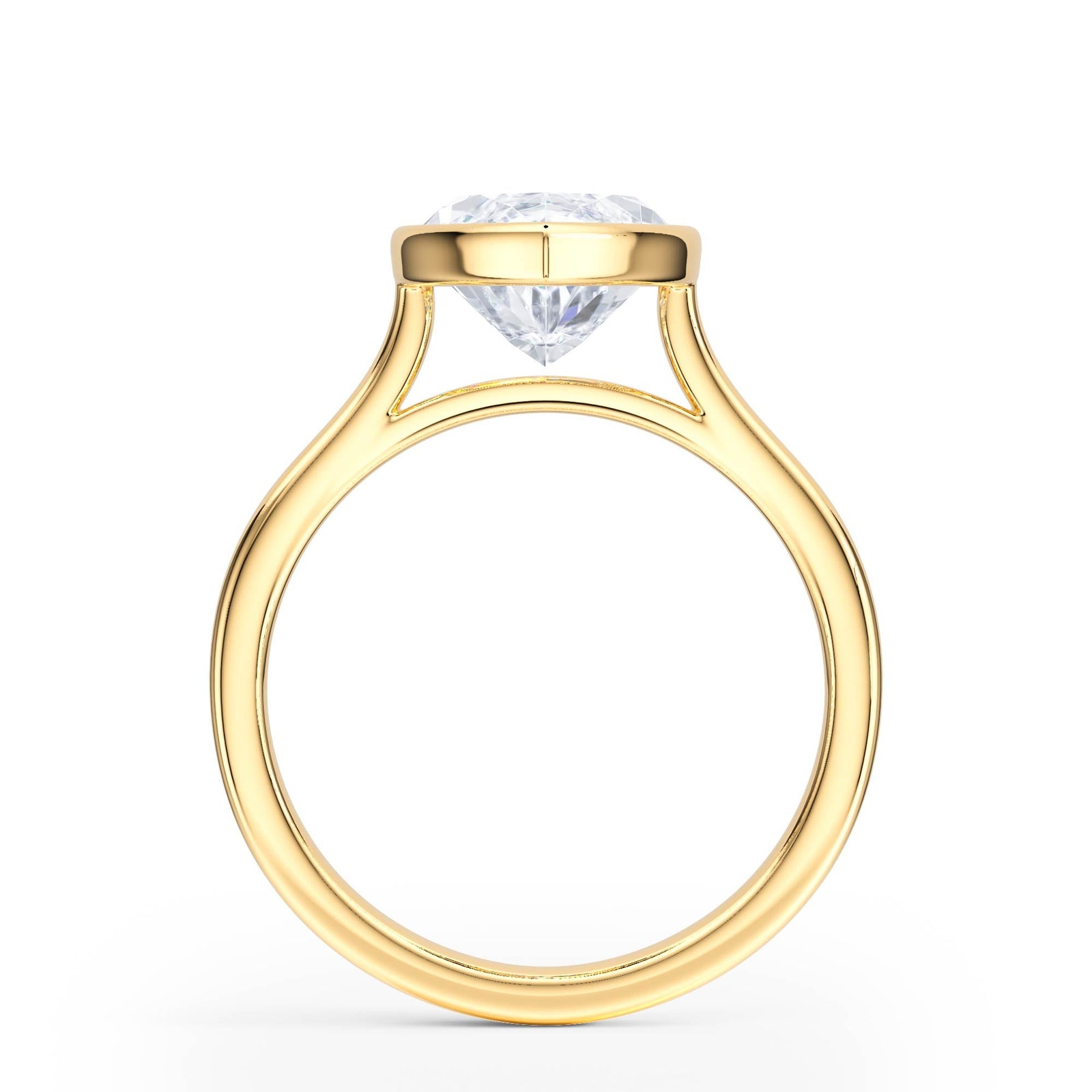 Full Bezel Marquise Diamond Engagement Ring - R1239 in Ring by 18 KARATS INC.