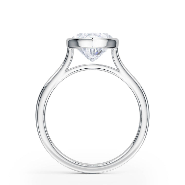 Full Bezel Marquise Diamond Engagement Ring - R1239 in Ring by 18 KARATS INC.