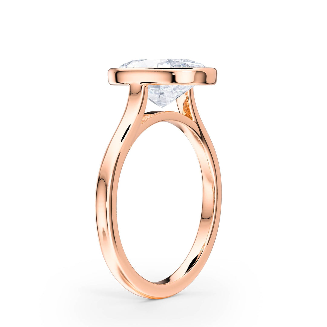 Full Bezel Oval Diamond Engagement Ring - R1240 in Ring by 18 KARATS INC.