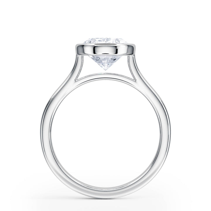 Full Bezel Oval Diamond Engagement Ring - R1240 in Ring by 18 KARATS INC.