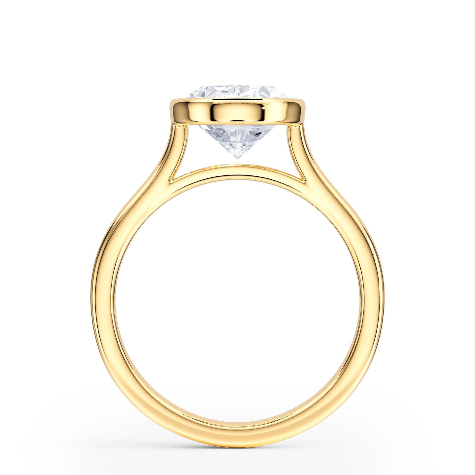 Full Bezel Oval Diamond Engagement Ring - R1240 in Ring by 18 KARATS INC.
