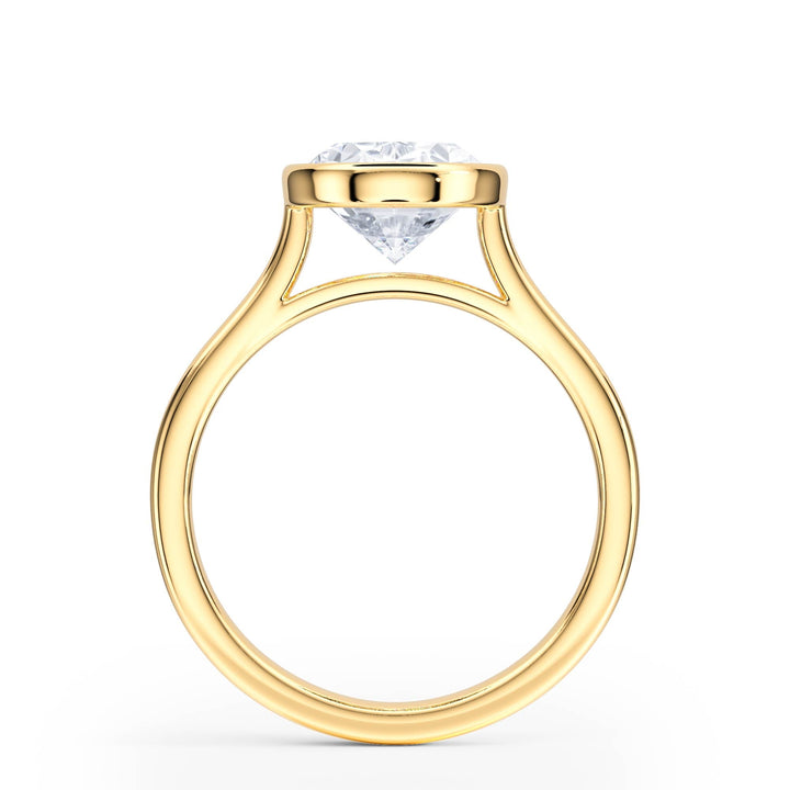 Full Bezel Oval Diamond Engagement Ring - R1240 in Ring by 18 KARATS INC.