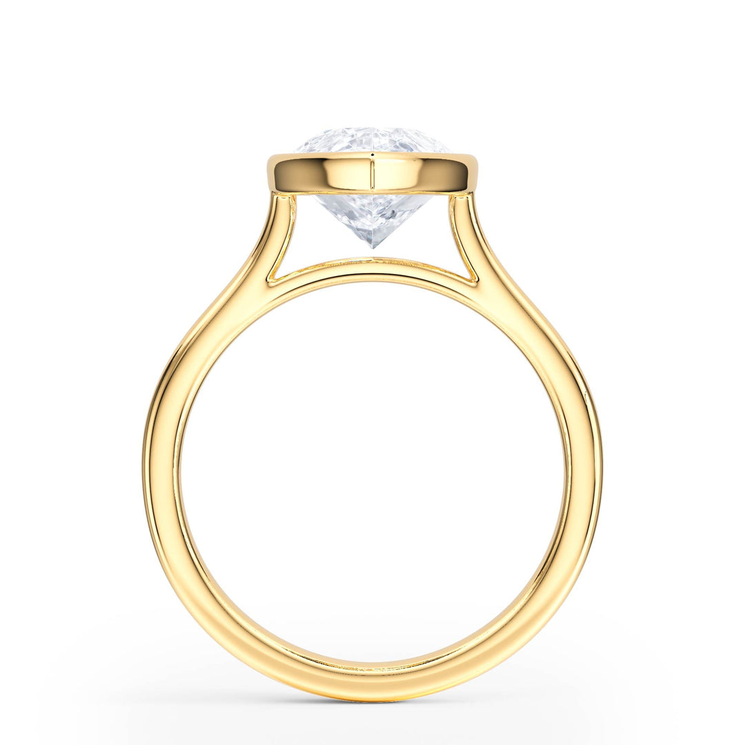 Full Bezel Pear Diamond Engagement Ring - R1241 in Ring by 18 KARATS INC.