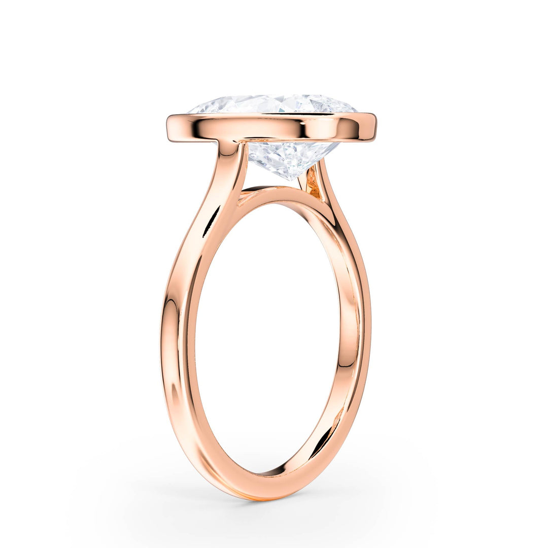 Full Bezel Pear Diamond Engagement Ring - R1241 in Ring by 18 KARATS INC.
