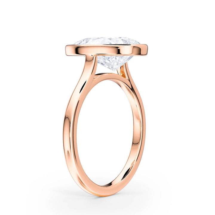 Full Bezel Pear Diamond Engagement Ring - R1241 in Ring by 18 KARATS INC.