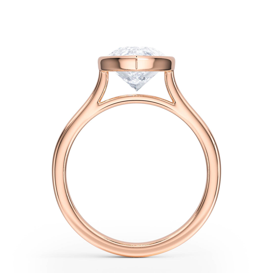 Full Bezel Pear Diamond Engagement Ring - R1241 in Ring by 18 KARATS INC.